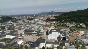Panoramic view of Salzburg from the Fortress