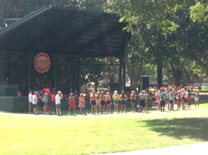 Ole Miss cheerleader practice