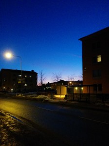Intense February sunset.