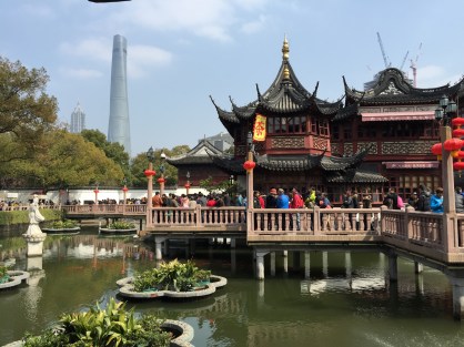 The famous 'Nine Zig-Zag' bridge in Yuyuan