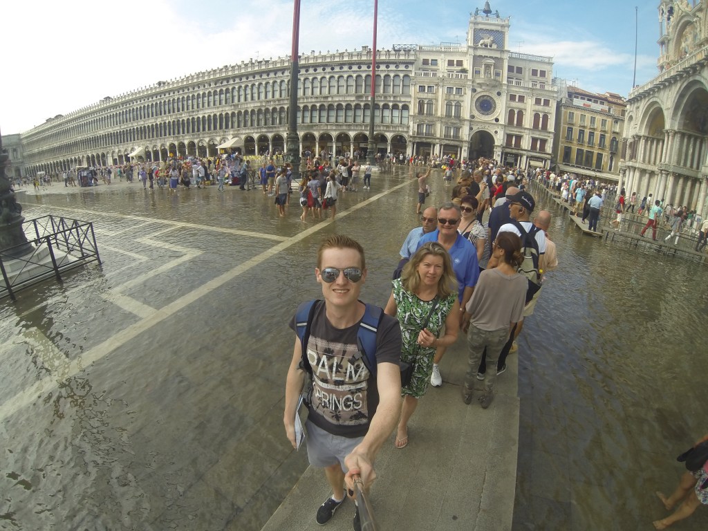 St Mark's Square Venice, under floodwaters