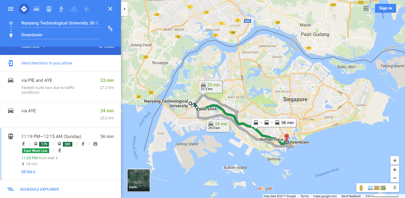 ntu downtown map