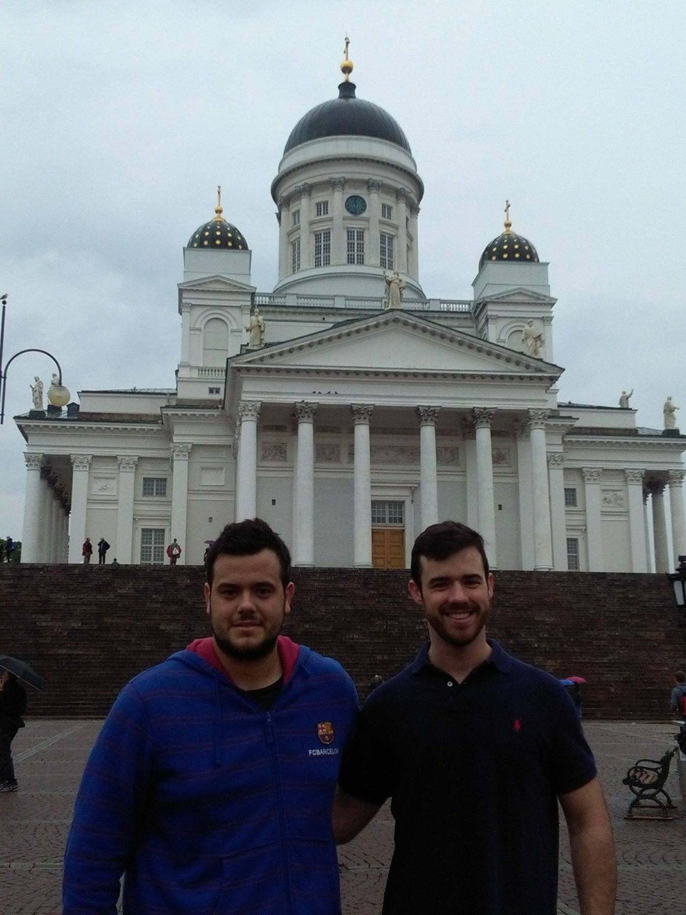 me and my mate Ramiro at Helsinki cathedral